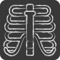 Icon Thorax. related to Human Organ symbol. chalk Style. simple design editable. simple illustration vector