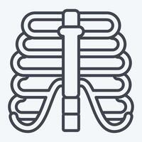 Icon Thorax. related to Human Organ symbol. line style. simple design editable. simple illustration vector