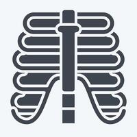 Icon Thorax. related to Human Organ symbol. glyph style. simple design editable. simple illustration vector