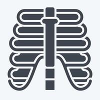 Icon Thorax. related to Human Organ symbol. glyph style. simple design editable. simple illustration vector