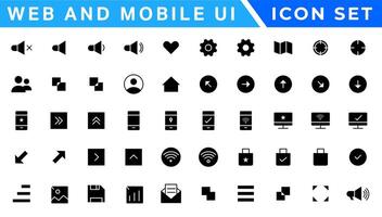 ui ux icono mega colocar, usuario interfaz conjunto de iconos colección vector