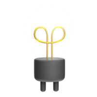 Light Bulb 3D Illustration for uiux, web, app, info grapich,  presentation, etc png