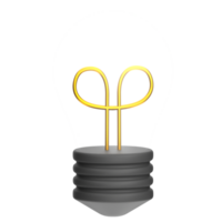 Light Bulb 3D Illustration for uiux, web, app, info grapich,  presentation, etc png