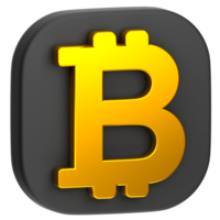 bitcoin 3d ilustração para uiux, rede, aplicativo, informação gráfico, apresentação, etc png