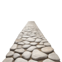 AI generated 3D digital model of a stone path on transparent background png