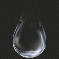 Water drops,Realistic 3d rain transparent droplet shape falling,Fress clean drop of aqua driping on transparent background,Vector Illustration Drop water vector