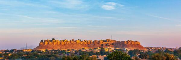Panorama of Jaisalmer Fort known as the Golden Fort Sonar quila, photo
