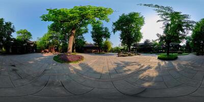 360 la licenciatura panorama de wangjianglou parque. chengdú, sichuan, China foto
