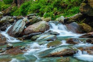 Bhagsu waterfall. Bhagsu, Himachal Pradesh, India photo