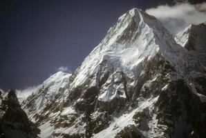 Kabru, icefall and snowy ridges photo