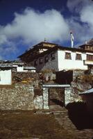 budista monasterio a thyangboche foto