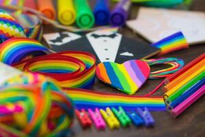 Colorful and rainbow objects photo