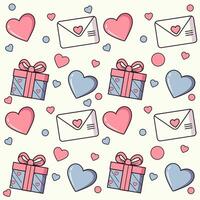 Love and Affection, Soft Pink and Blue Valentine's Pattern for Various Occasionsa vector