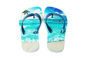 AI generated Open-toe sandals on a transparent background photo