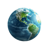 AI generated Earth planet png isolated on transparent background