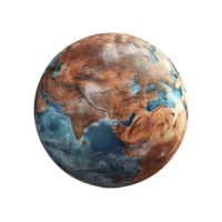 ai genererad jord planet png isolerat på transparent bakgrund