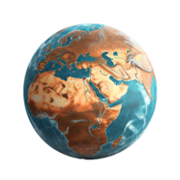 AI generated Earth planet png isolated on transparent background