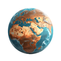 ai genererad jord planet png isolerat på transparent bakgrund