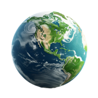 AI generated Earth planet png isolated on transparent background