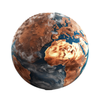 AI generated Earth planet png isolated on transparent background