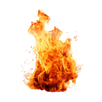 ai generiert Feuer png isoliert auf transparent Hintergrund