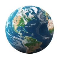 AI generated Earth planet png isolated on transparent background