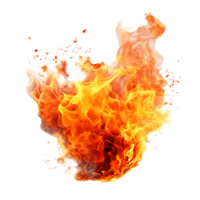 AI generated Fire png isolated on transparent background