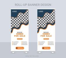 diseño de banner enrollable vector