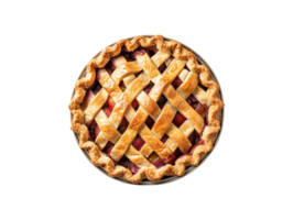 AI generated a blueberry pie with lattice on a transparent background png