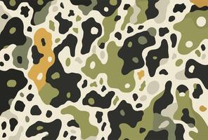 White, Black, Green, and Brown Print With Abstract Shapes, in the Style of Irregular Organic Forms, Light Green and Dark Gray, Nature-Inspired Camouflage, Unmodulated Color, Mosaic Composition vector