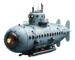 AI generated Miniature submarine png mini submarine png midget submarine png personal submarine png mini sub png small submarine transparent background