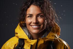 AI generated Woman Wearing Kayaking Gear photo