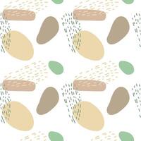 Abstract shapes vector seamless pattern, textile design, wallpaper, wrapping, repeatable, oval. lines, square, pastel colors, natural