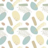 Abstract shapes vector seamless pattern, textile design, wallpaper, wrapping, repeatable, oval. lines, square, pastel colors, natural