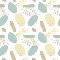 Abstract shapes vector seamless pattern, textile design, wallpaper, wrapping, repeatable, oval. lines, square, pastel colors, natural