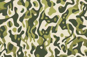 Ejército camuflaje impresión tela, en el estilo de biomórfico abstracción, borde duro color campo, naturalista animal pinturas, oscuro blanco y ligero verde, bajo resolución, grande escala abstracción vector