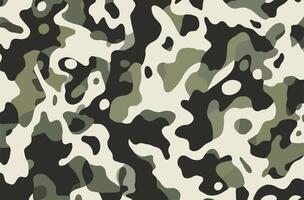 Army Camouflage Print Fabric, in the Style of Biomorphic Abstraction, Hard-Edge Color Field, Naturalistic Animal Paintings, Dark White and Light Green, Low Resolution, Large Scale Abstraction vector