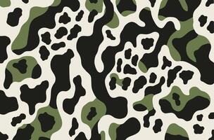 Ejército camuflaje impresión tela, en el estilo de biomórfico abstracción, borde duro color campo, naturalista animal pinturas, oscuro blanco y ligero verde, bajo resolución, grande escala abstracción vector