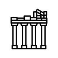 Apollo Temple  icon in vector. Logotype vector