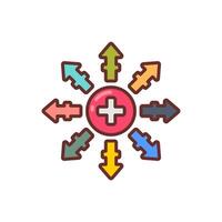 Positive Ion  icon in vector. Logotype vector