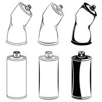 Spray Cans 3 Versions vector