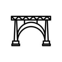 garabato viaducto icono en vector. logotipo vector