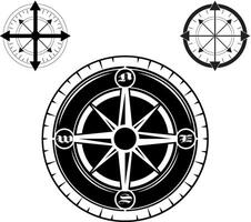 Compass Navigation Ocean Exploration vector