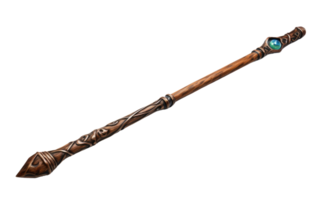 Ancient Rune Engraved Staff On Transparent Background png