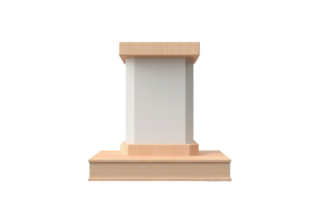 Lecture Podium On Transparent Background. png