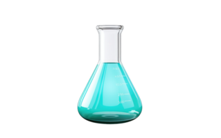 Laboratory Flask On Transparent Background. png