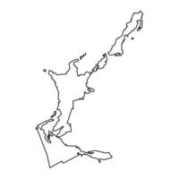 Sandys Parish map, administrative division of Bermuda. Vector illustration.