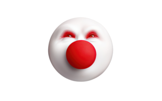 ai generiert Zirkus Clown Nase auf transparent Hintergrund png