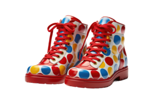 Colorful Clown Shoes On Transparent Background png