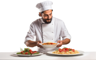 AI generated Expressive Chef's Delight On Transparent Background png